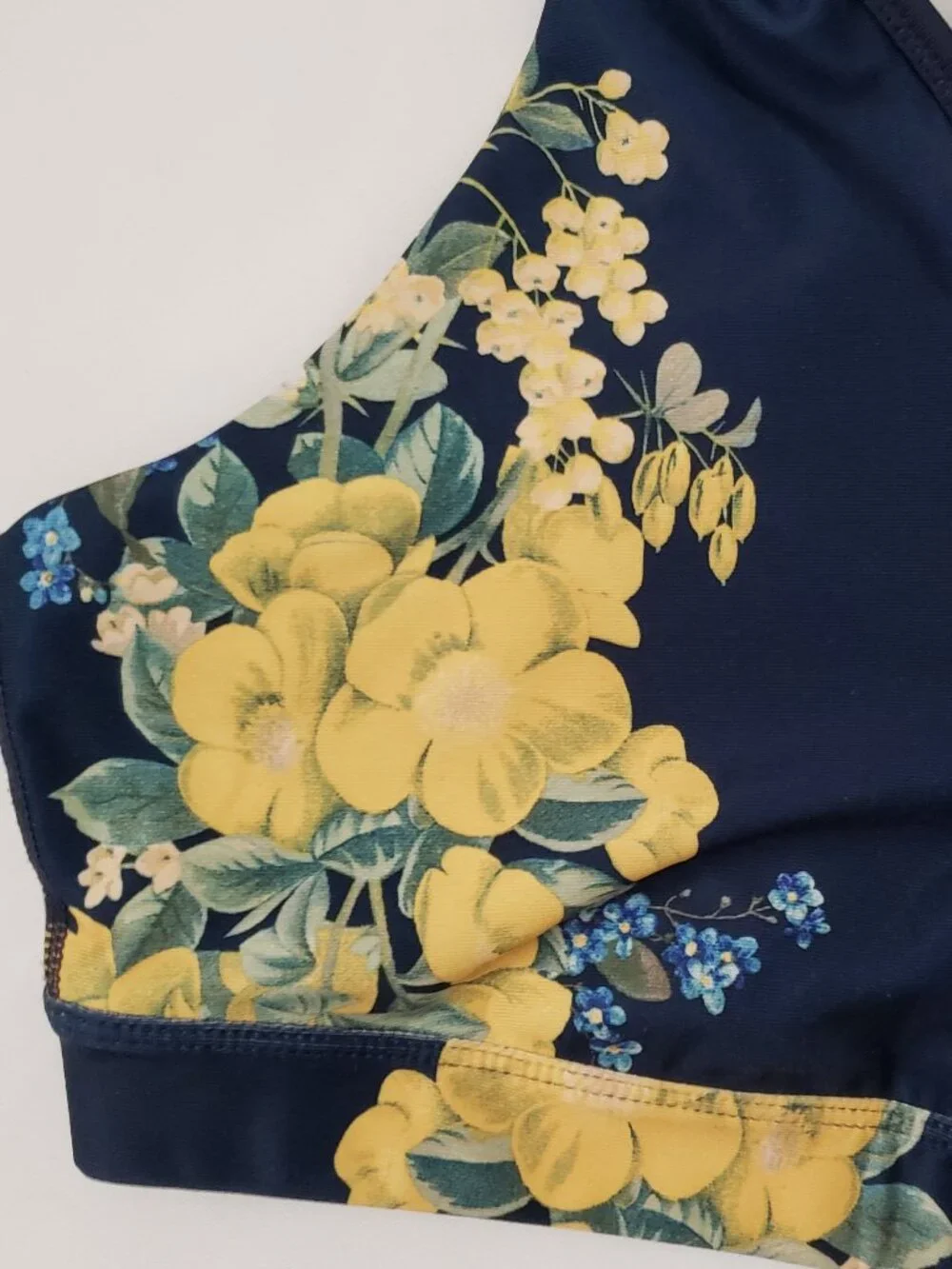 Joy Lab size XL navy floral sports bra cross back